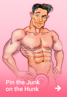 Pin the Junk on the Hunk Game