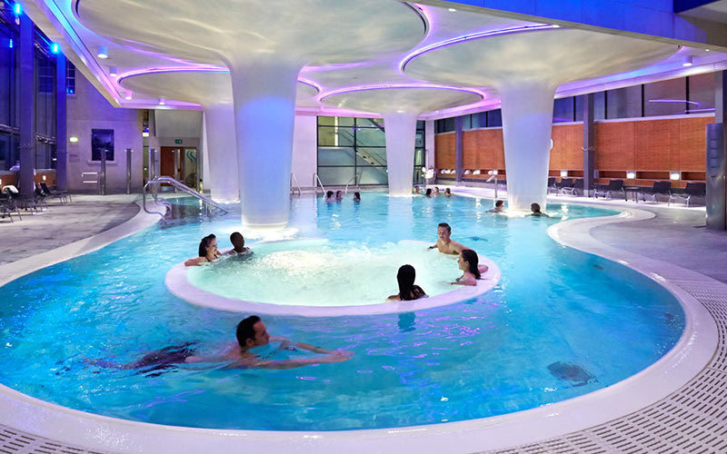 A circular shaped swimming pool in Bath