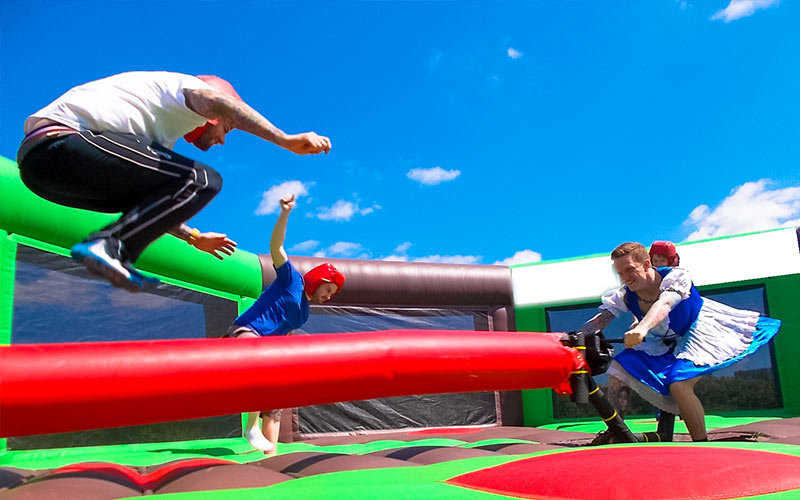 Some people doing the West Country Games in Bath