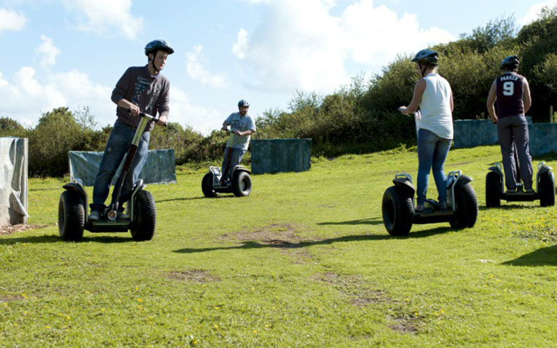 Some stags on segways in Belfast