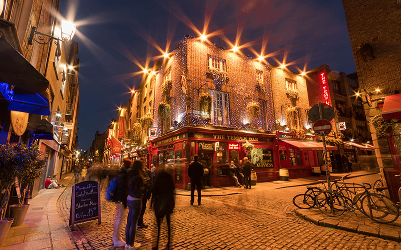 The exterior of The Temple Bar pub