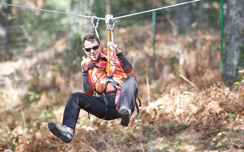 A man abseiling in Marbella