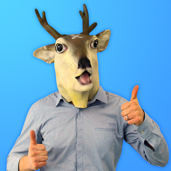 A model wearing some headwear including a hat and some sunglasses