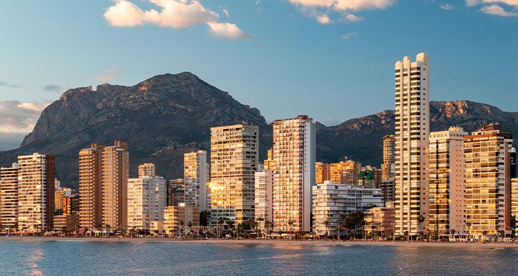 Downtown Benidorm.