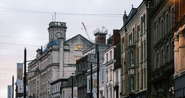 Saint Mary Street in Cardiff