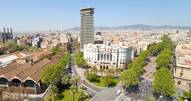 A view of Las Ramblas
