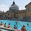  Some people sunbathing in Szechenyi Baths 