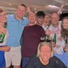  A group photo in a bar