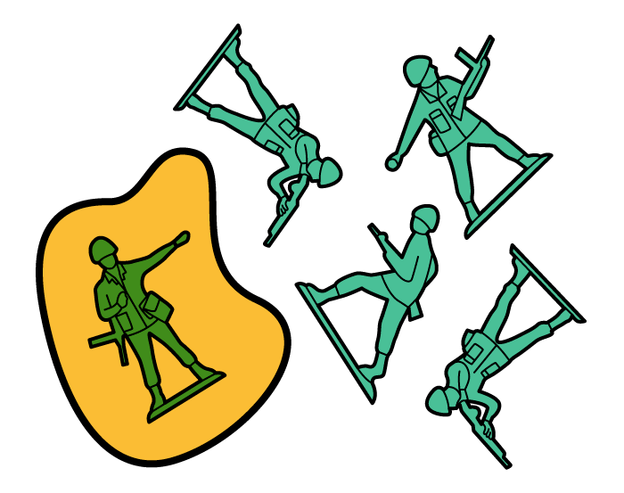 An illustration of a Toy Soldiers