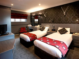 A twin room at St James Hotel