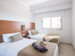 A fountain in front of the Pierre Vacances Benidorm Levante