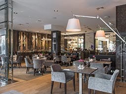 The dining room area within Congress Avenue Hotel