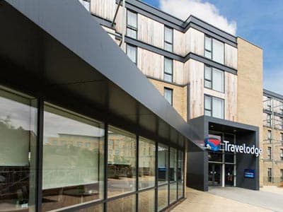 The exterior of Travelodge Cambridge Newmarket Road