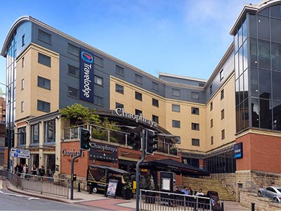 The exterior of Travelodge Leeds Central