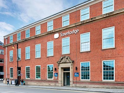 The exterior of Travelodge Chester Central