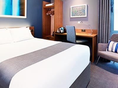 A double room in Travelodge Bath