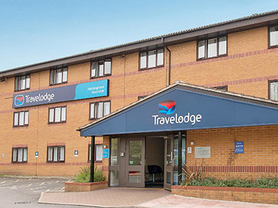 The exterior of Nottingham's Travelodge