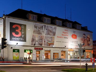 The exterior of 3City Hostel