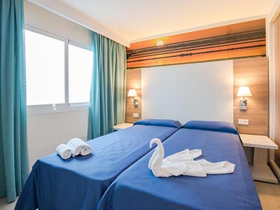 A guest bedroom at Los Angeles Apartments