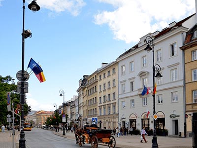 The exterior of Safestay Warsaw Old Town