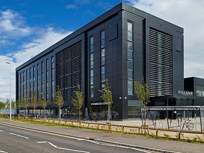 The exterior of Village Hotel Club Glasgow