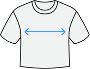 Crop Tee size guide icon - chest width