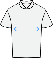 T-shirt size guide icon - chest size