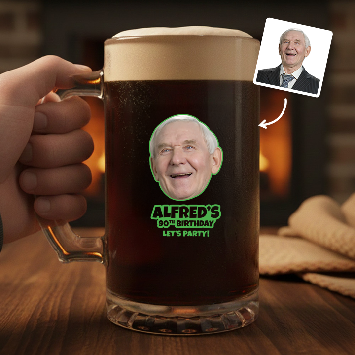 Photo Print Birthday - 90th Stein