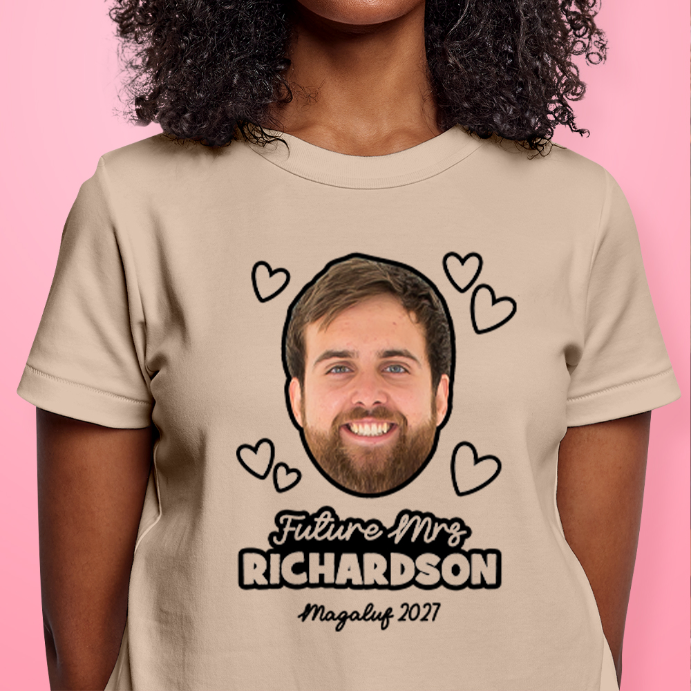 Stag Do Photo T-shirt – Photo, Text, Location on White T-shirt