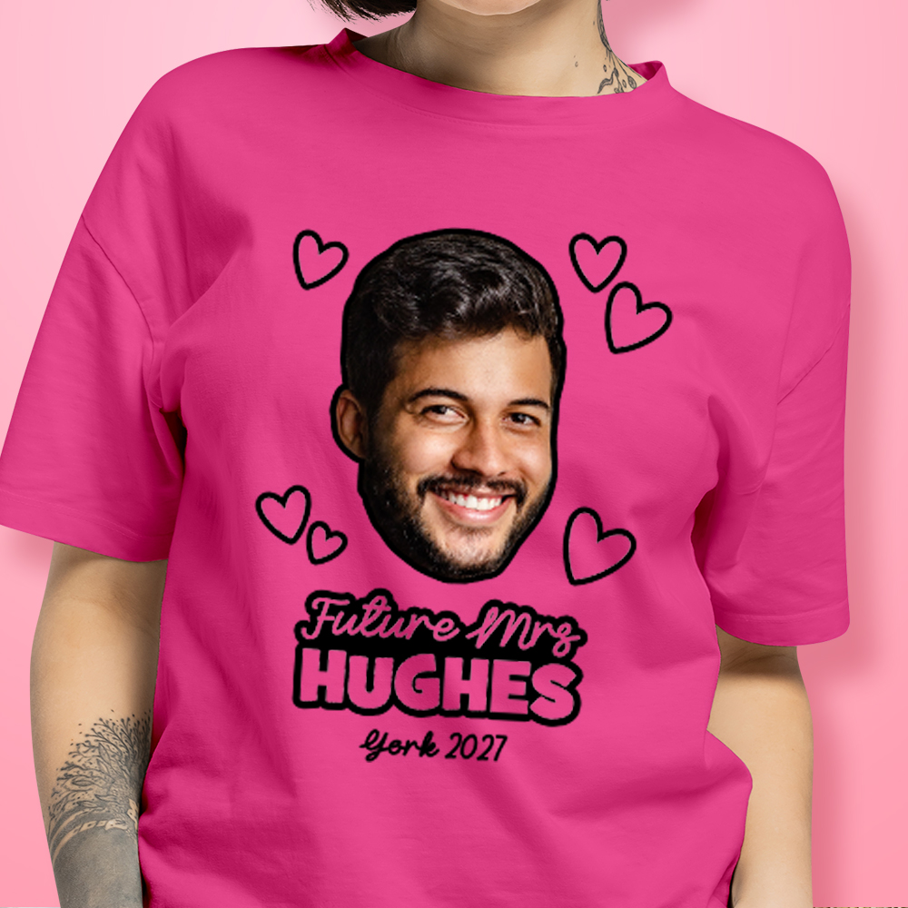 Stag Do Photo T-shirt – Photo, Text, Location on Navy T-shirt