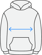 Hoodie size guide icon - chest width