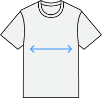 T-shirt size guide icon - chest size