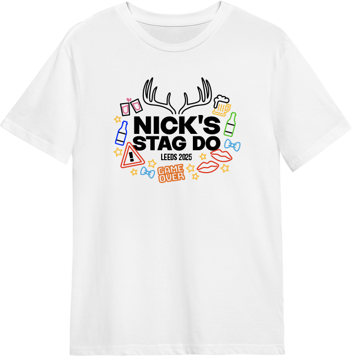 Neon Stag T-Shirt - front view