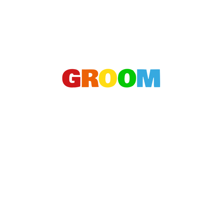 Rainbow Groom T-Shirt - front view