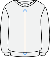 Sweatshirt size guide icon - length