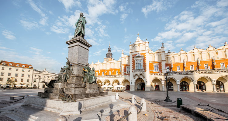 Market Square in Krakow.