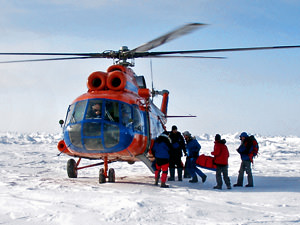 Arctic Helicopter Flight