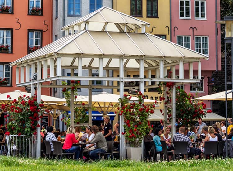 Beer tables in Cologne city centre