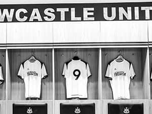 LNOF number 9 in NUFC changing rooms