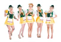 Oktoberfest style outfits with a selection of hats