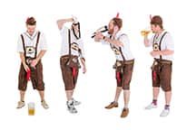 German themed costumes with beer