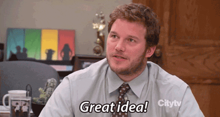 Man saying great idea
