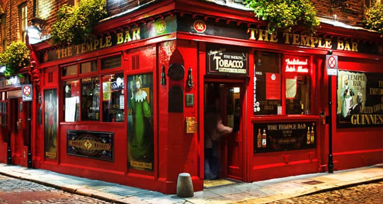 Exterior of the Temple Bar in Dublin