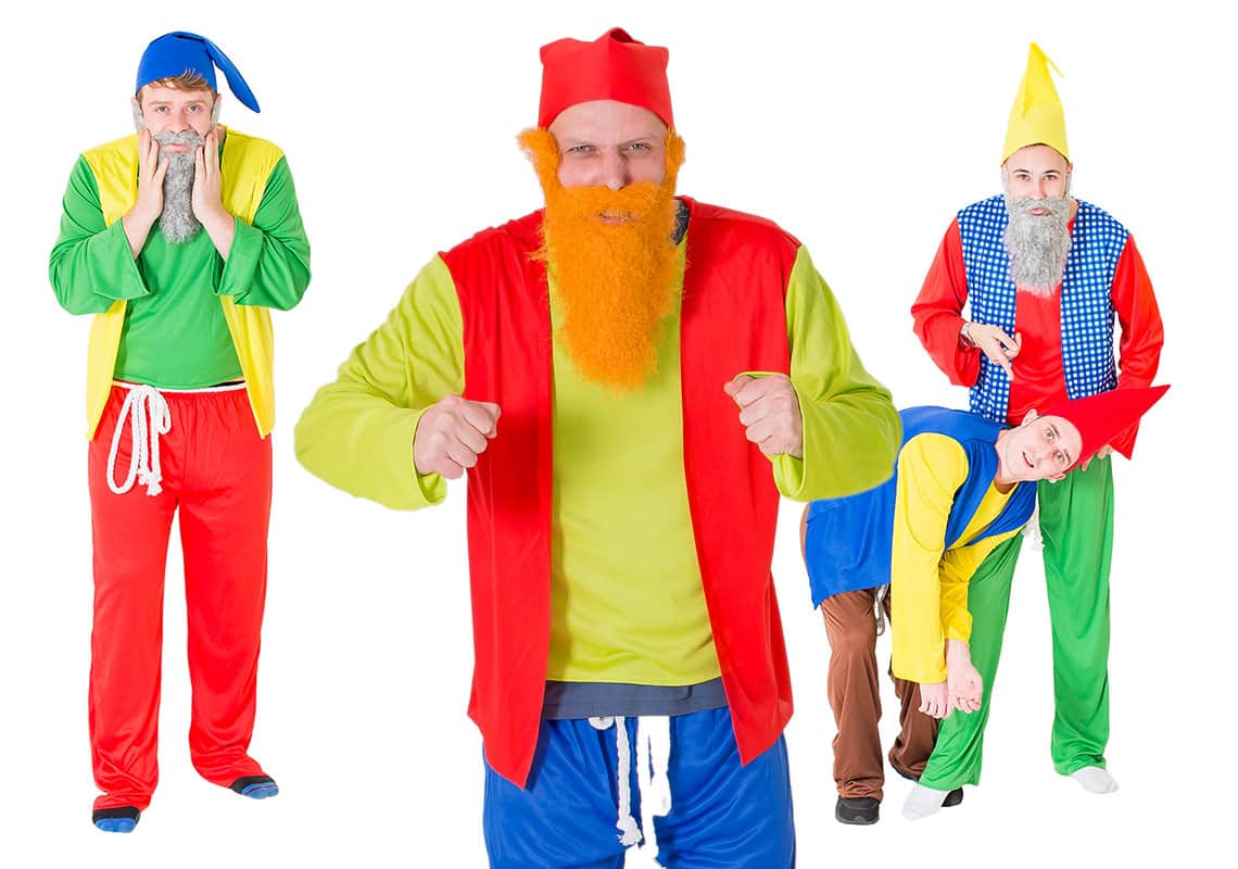 Adult Sleepy Gnome Costume Mens Seven Dwarfs Fairytale Fancy Dress Stag Do Panto 