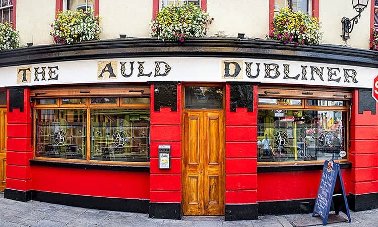 The exterior of The Auld Dubliner in Dublin
