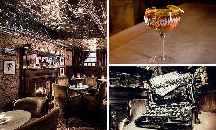 Three tiled images of The Vintage Cocktail Club in Dublin