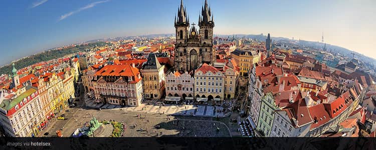 Prague Old Town from a bird's eye view