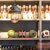 The bar in Lane7 with bowling pins and alcohol on the shelves