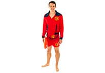 man in a Baywatch lifeguard costume