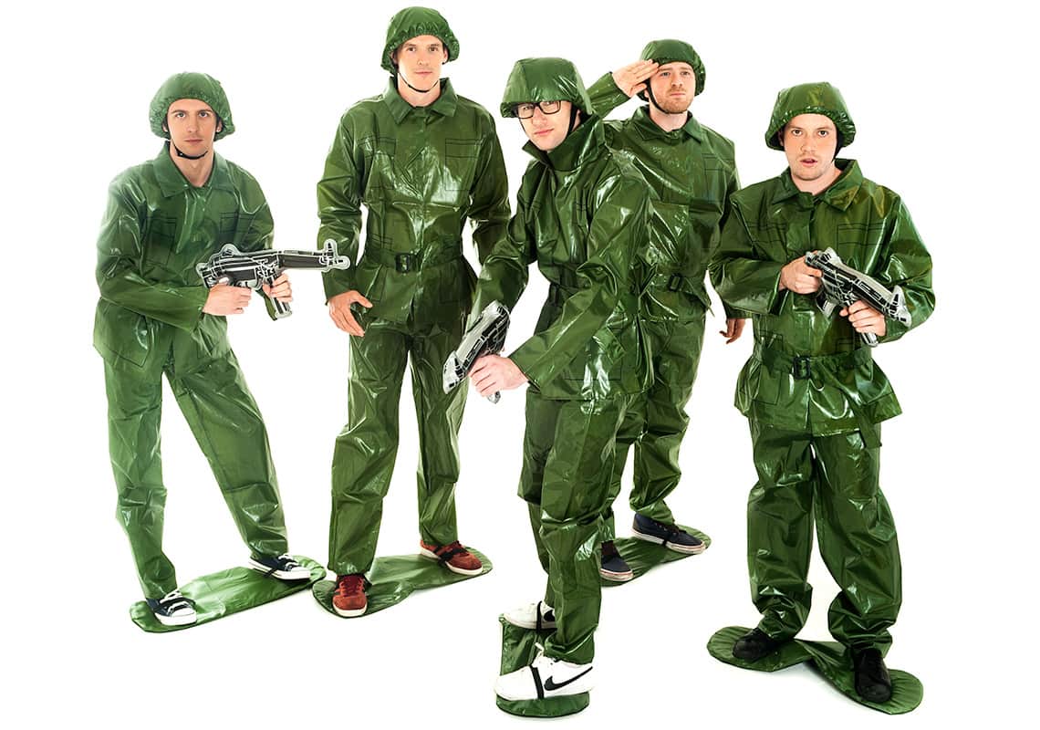 five men in Toy Soldier costumes